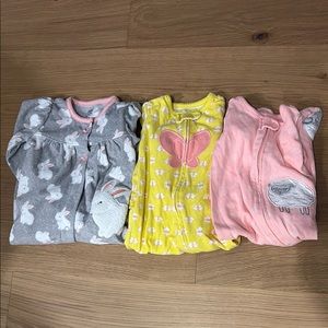 Kids Pajamas Set - Gray, Yellow, and Pink